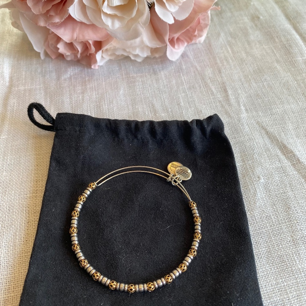 Alex and Ani Two-Tone Beaded Bangle